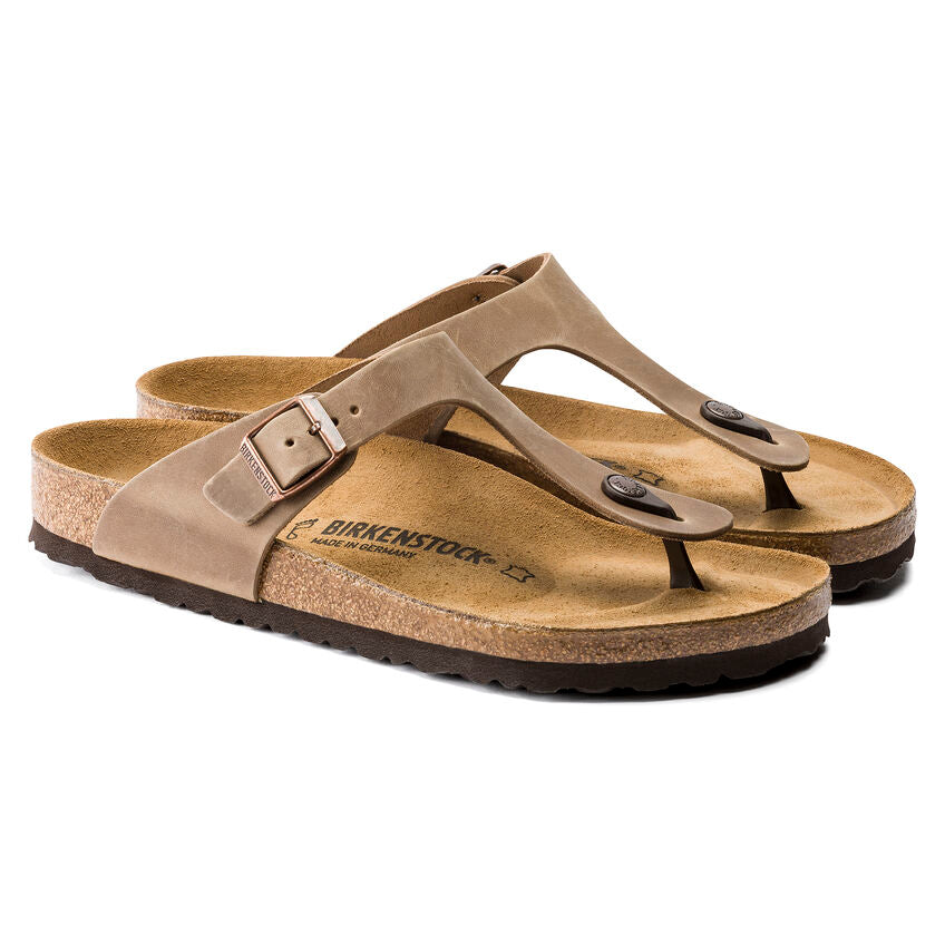 BIRKENSTOCK GIZEH OILED LEATHER 943811 TABACCO BROWN