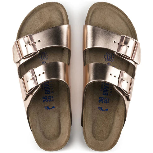 BIRKENSTOCK ARIZONA SFB METALLIC LEATHER 952093 COPPER