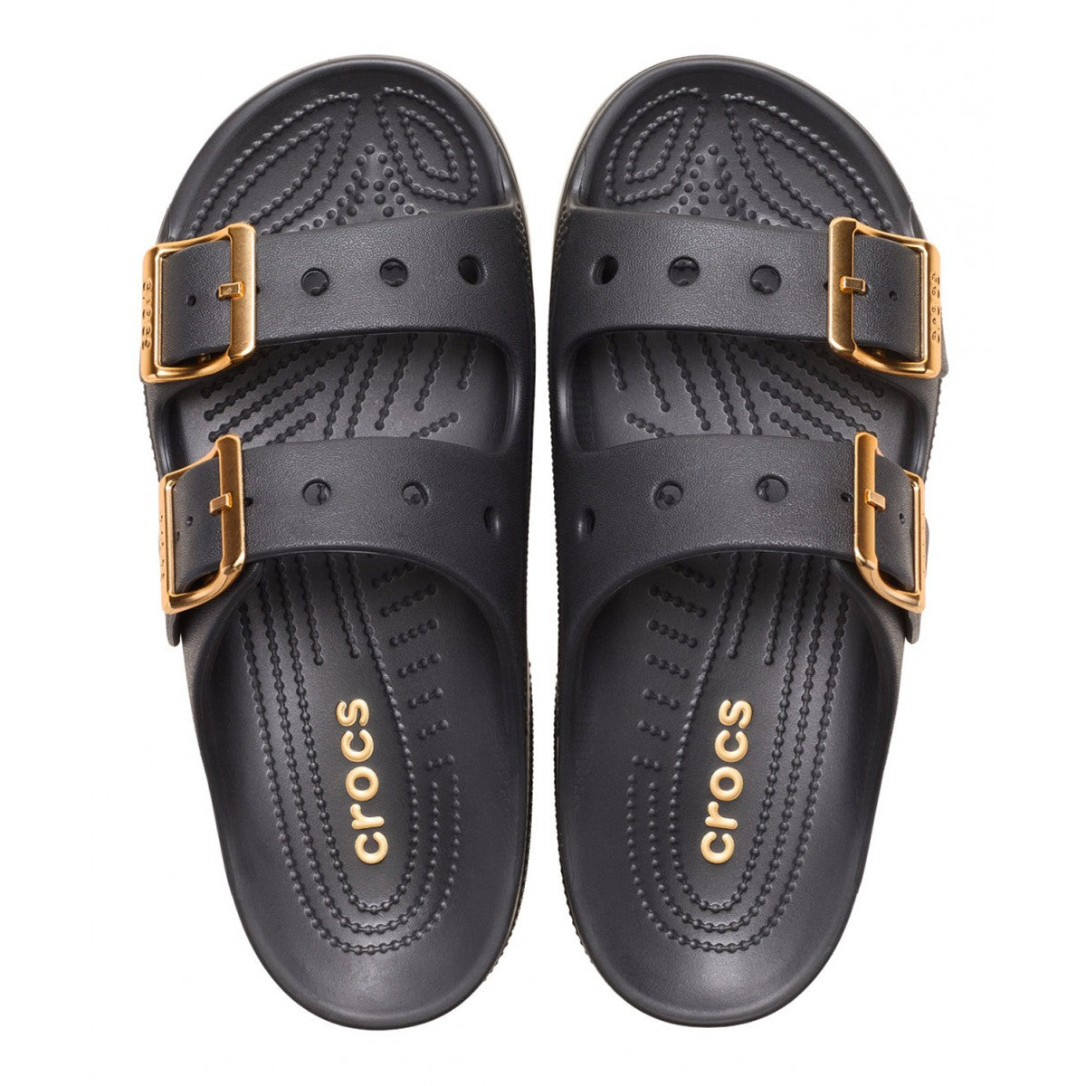 CROCS CR.213316 SATURDAY METALLIC BUCKLE SANDAL W 551 sint+nero BLK
