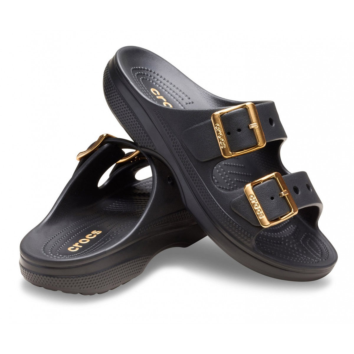 CROCS CR.213316 SATURDAY METALLIC BUCKLE SANDAL W 551 sint+nero BLK