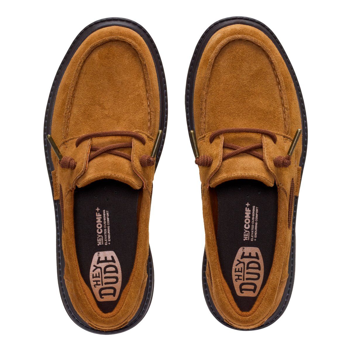 HEY DUDE SIENNA BOAT SUEDE HD.45619 334 scam+cuoio 265