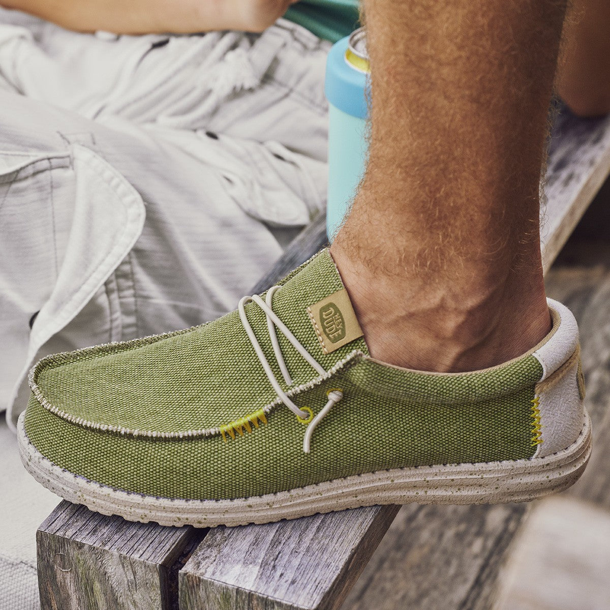 HEY DUDE 40952 WALLY COASTLINE JUTE 778 tela+verde 337