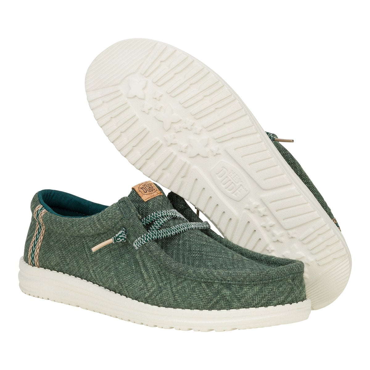 HEY DUDE 43085 WALLY JUTE 778 tela+verde 336