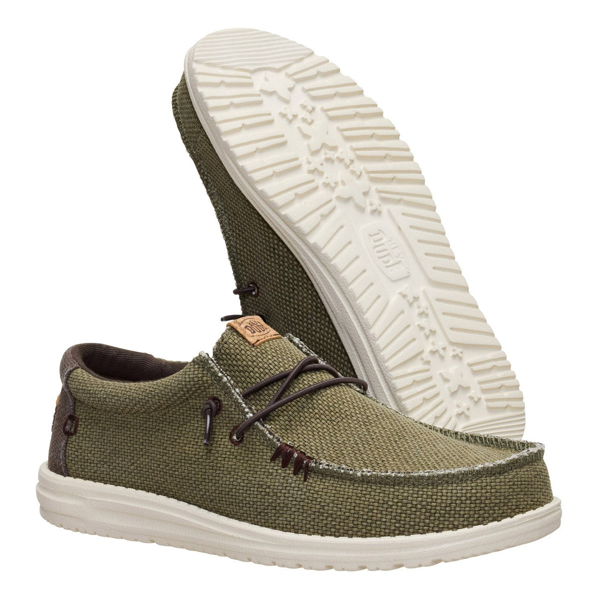 HEY DUDE 40003 WALLY BRAIDED 778 tela+verde 3CI