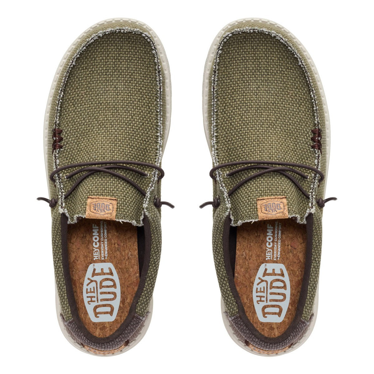 HEY DUDE 40003 WALLY BRAIDED 778 tela+verde 3CI