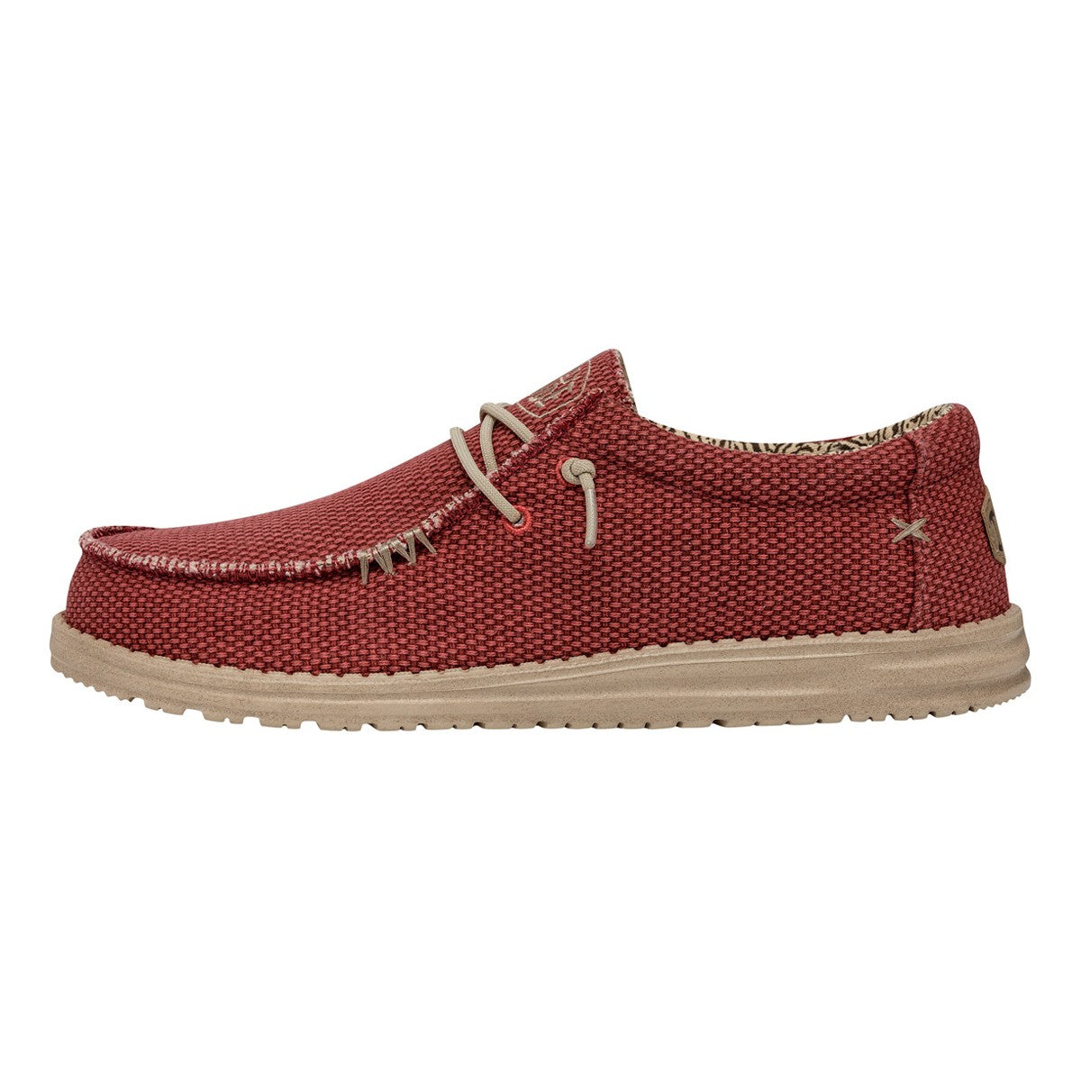 HEY DUDE 40003 WALLY BRAIDED 776 tela+rosso 6VP