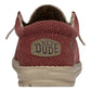 HEY DUDE 40003 WALLY BRAIDED 776 tela+rosso 6VP