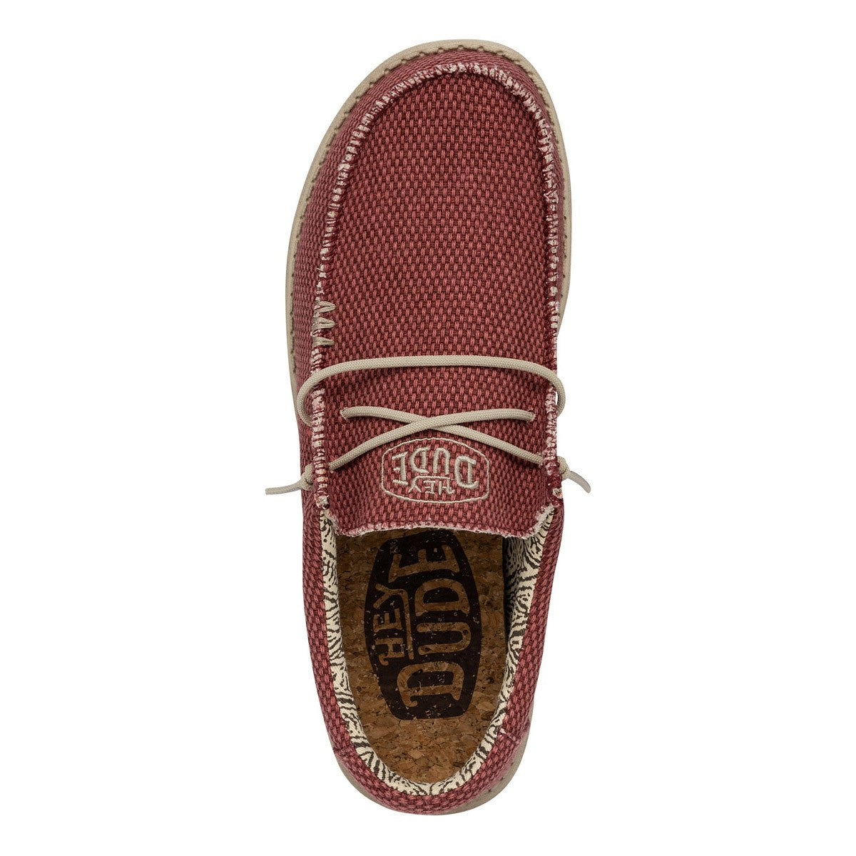 HEY DUDE 40003 WALLY BRAIDED 776 tela+rosso 6VP