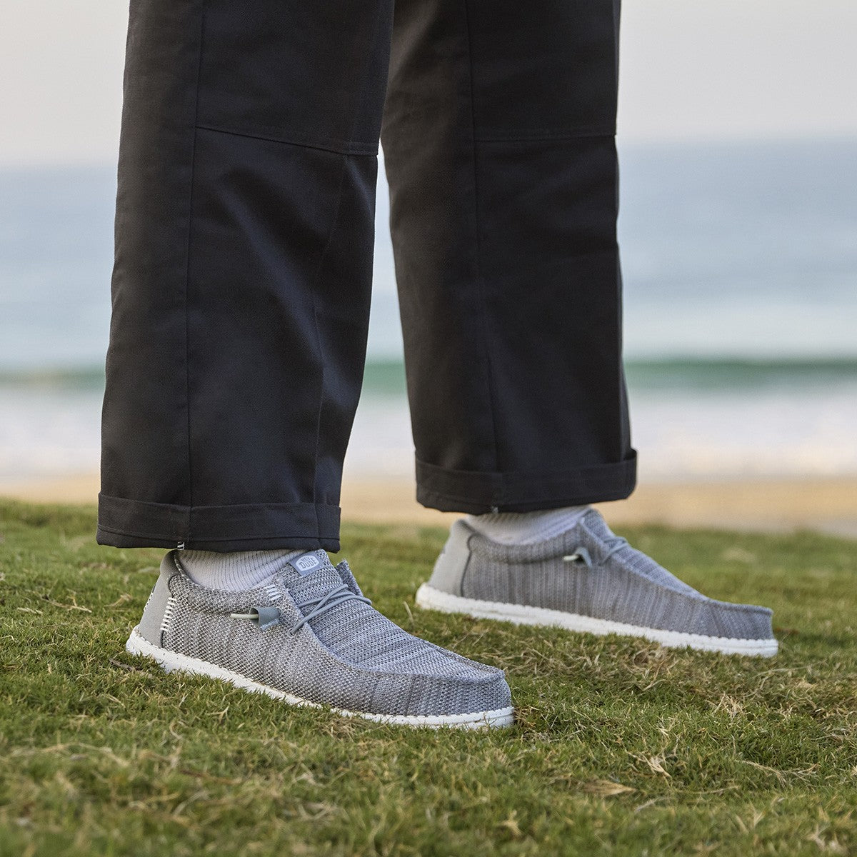 HEY DUDE 41898 WALLY STRETCH SOX 778 tela+grigio 030
