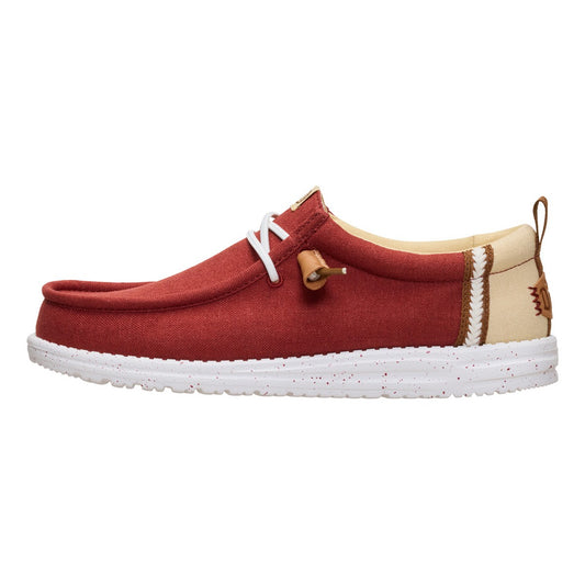 HEY DUDE 43086 WALLY SUMMER LINEN 776 tela+rosso 7BI
