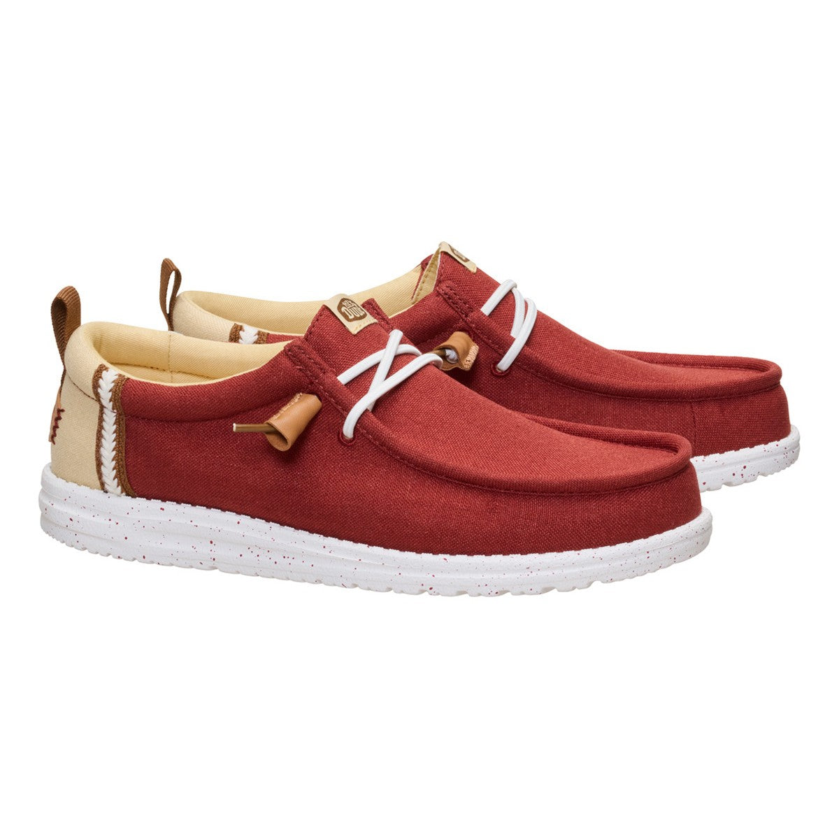HEY DUDE 43086 WALLY SUMMER LINEN 776 tela+rosso 7BI