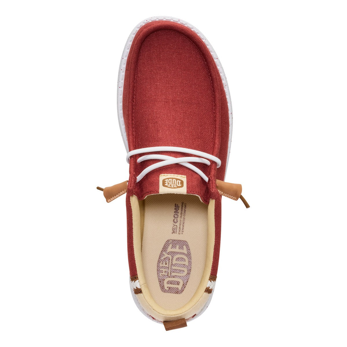 HEY DUDE 43086 WALLY SUMMER LINEN 776 tela+rosso 7BI