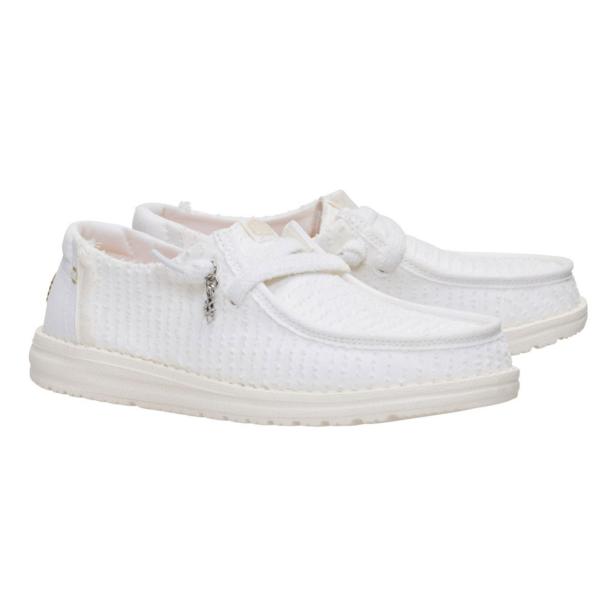 HEY DUDE 45203 WENDY FRAYED CANVAS 772 tela+bianco 1WQ