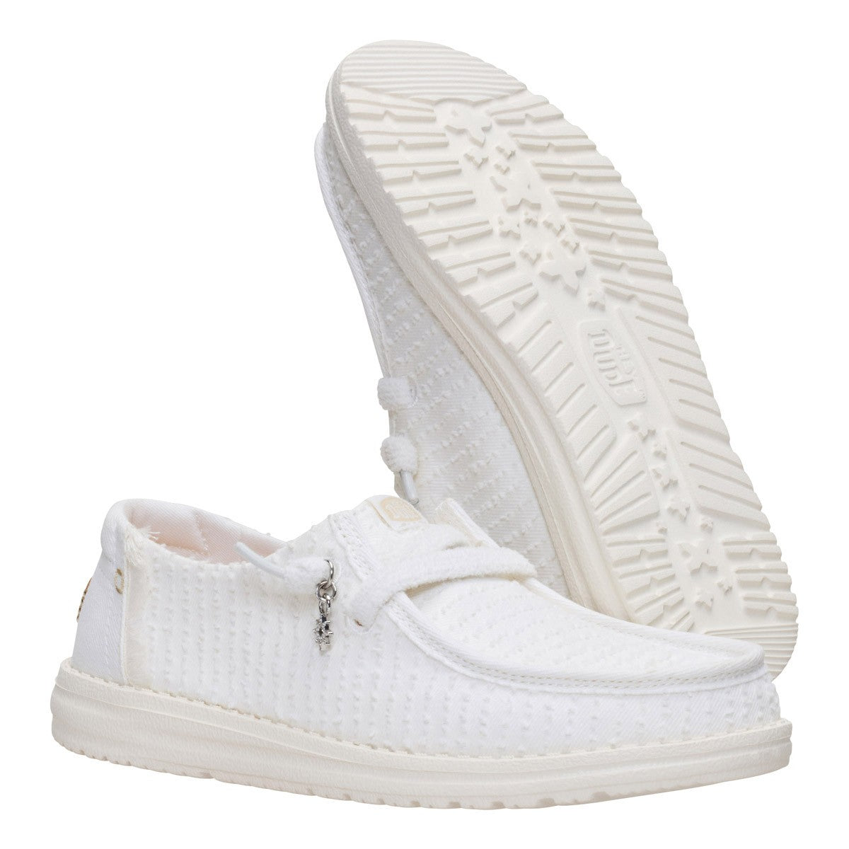 HEY DUDE 45203 WENDY FRAYED CANVAS 772 tela+bianco 1WQ