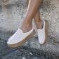 HEY DUDE 45228 AUSTIN LIFT ESPADRILLE WOVEN 772 tela+bianco 0LA