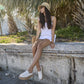 HEY DUDE 45228 AUSTIN LIFT ESPADRILLE WOVEN 772 tela+bianco 0LA