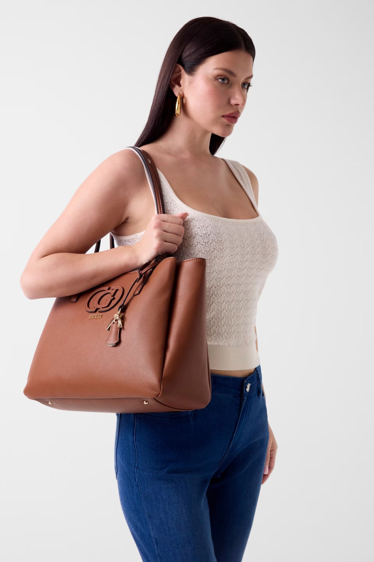 GUESS HWBG99 05230 ISOLA 114 pelle+marr COGNAC