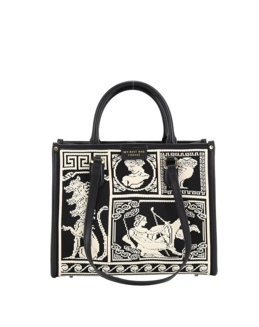 MY BEST BAG S1-MYB-2014 771 tela+nero BLACK WHITE