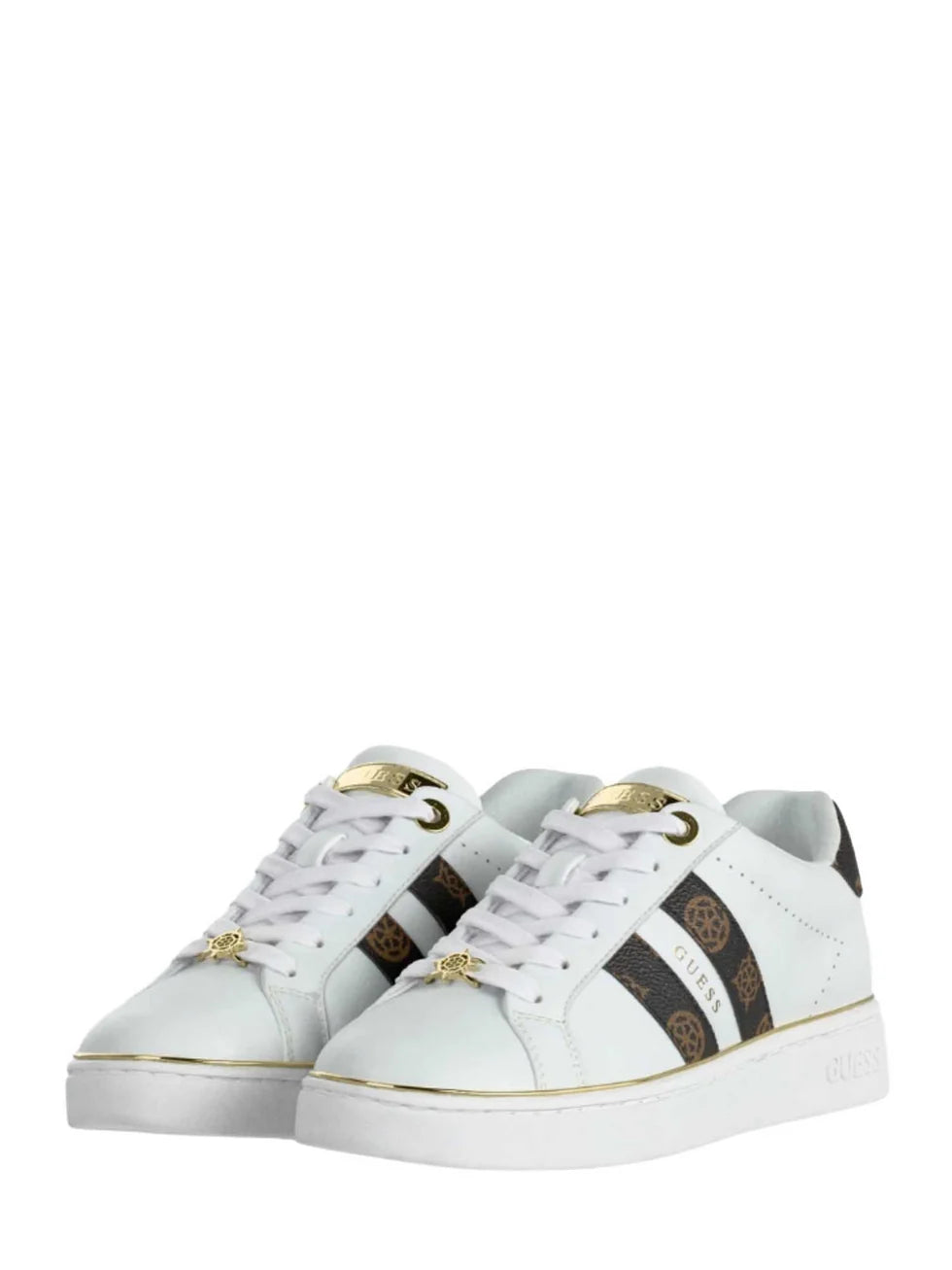 GUESS FLTBRL ELE12 BARLIE 112 pelle+bianco-moro