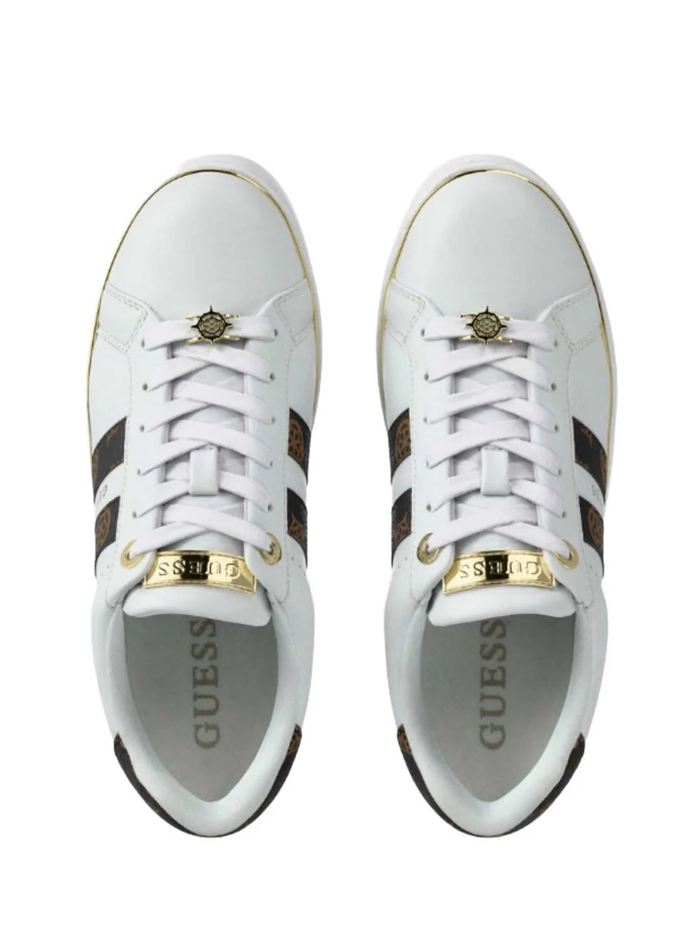 GUESS FLTBRL ELE12 BARLIE 112 pelle+bianco-moro
