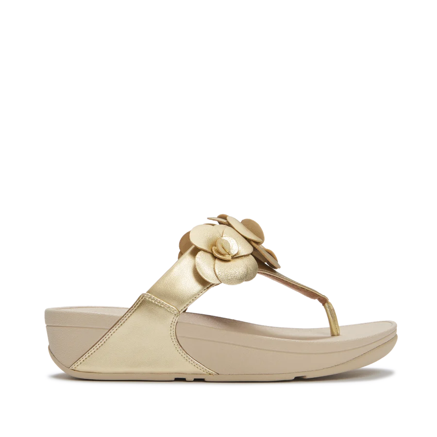 FITFLOP A4N LULU TOE POST - PETALS 118 pelle+platino