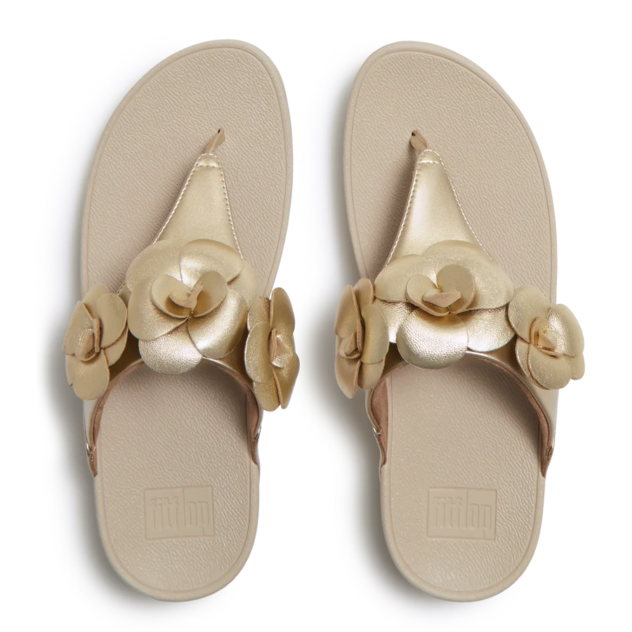 FITFLOP A4N LULU TOE POST - PETALS 118 pelle+platino