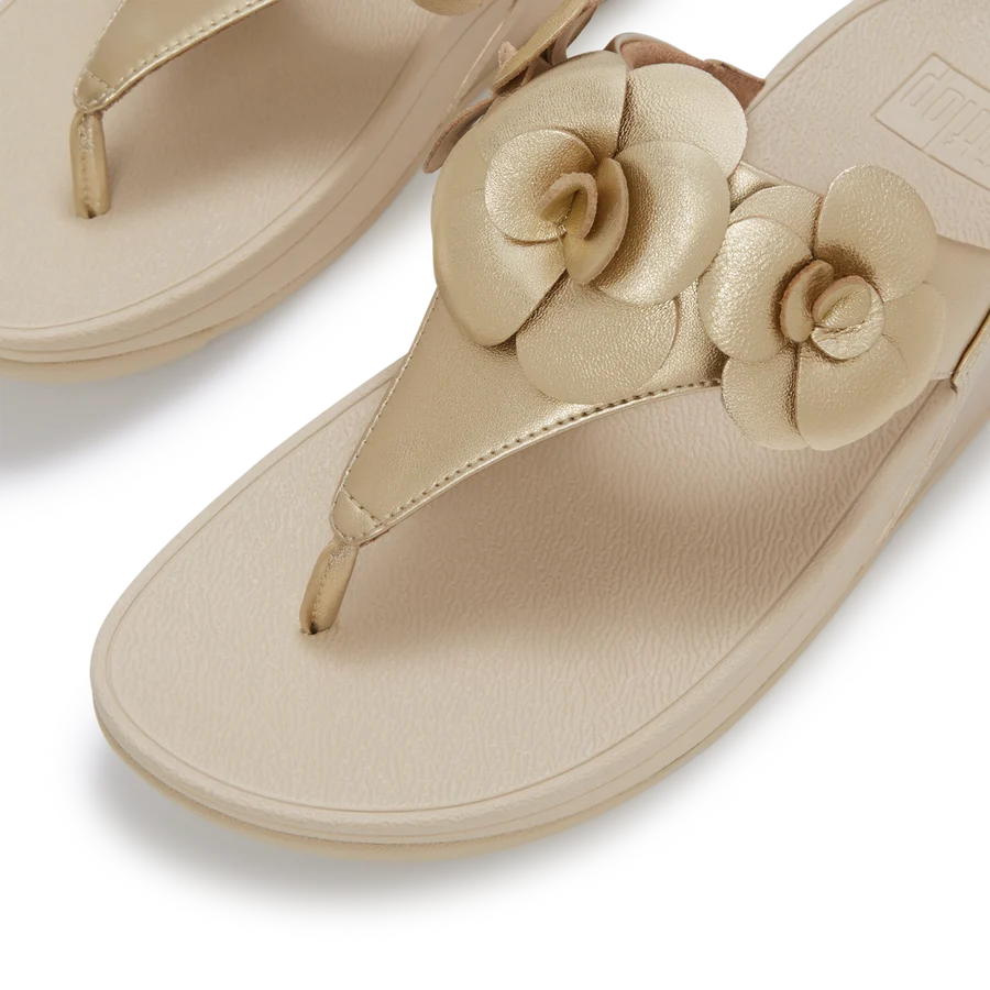 FITFLOP A4N LULU TOE POST - PETALS 118 pelle+platino