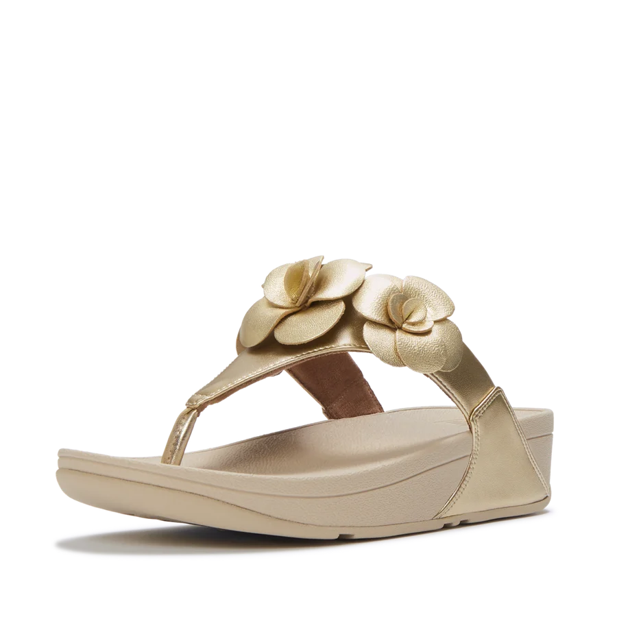 FITFLOP A4N LULU TOE POST - PETALS 118 pelle+platino