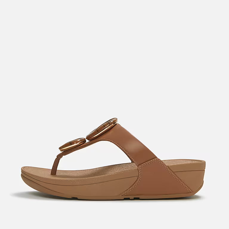 FITFLOP A4T LULU TOE POST - OVERSIZED 3D STONE 114 pelle+cuoio C15