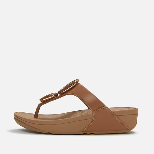FITFLOP A4T LULU TOE POST - OVERSIZED 3D STONE 114 pelle+cuoio C15
