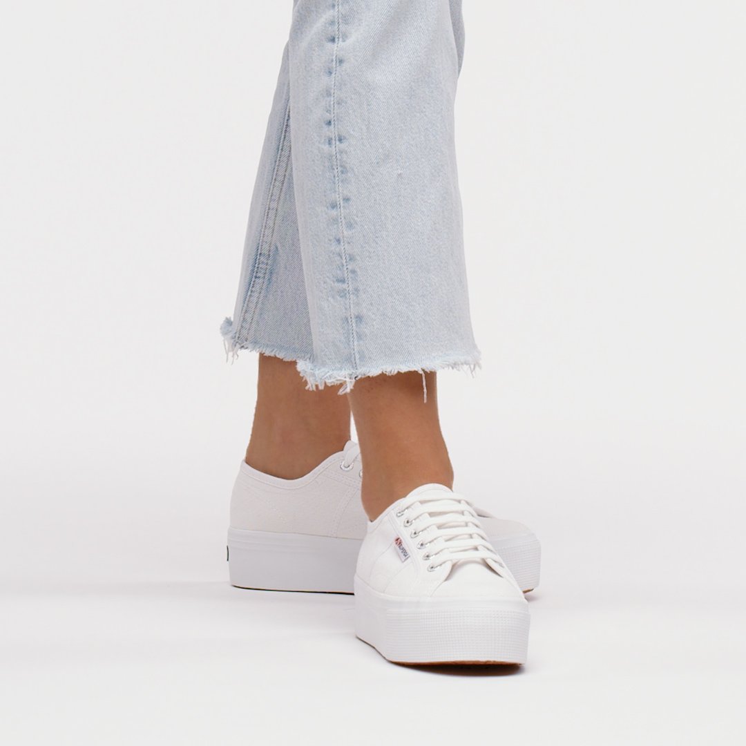 SUPERGA S9111LW 2790-PLATFORM 772 tela+bianco 901