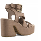 MOU 721000K RAFFIA PLATFORM LACE-UP 774 tela+moro RDP