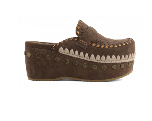 MOU 611004A CLOG LEATHER OVERSTITCHING 334 scam+moro DPB