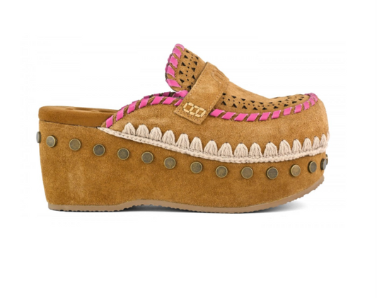 MOU 611004A CLOG LEATHER OVERSTITCHING 334 scam+marr COG