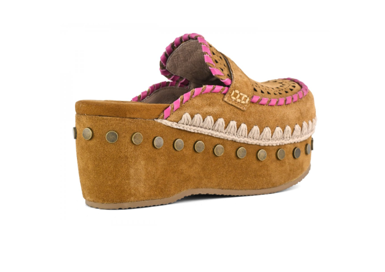 MOU 611004A CLOG LEATHER OVERSTITCHING 334 scam+marr COG