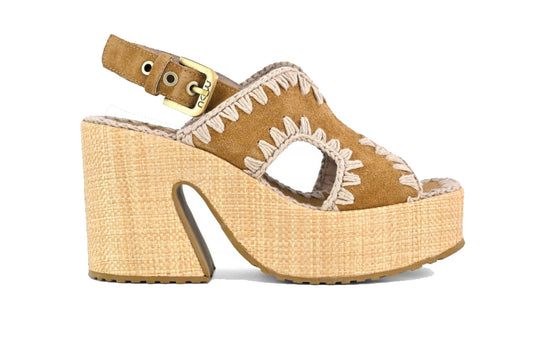 MOU 721002A RAFFIA PLATFORM WITH BACK STRA 334 scam+cuoio COG