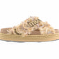 MOU 451011K CRISS-CROSS ROPE SANDAL RAFFIA 773 tela+beige