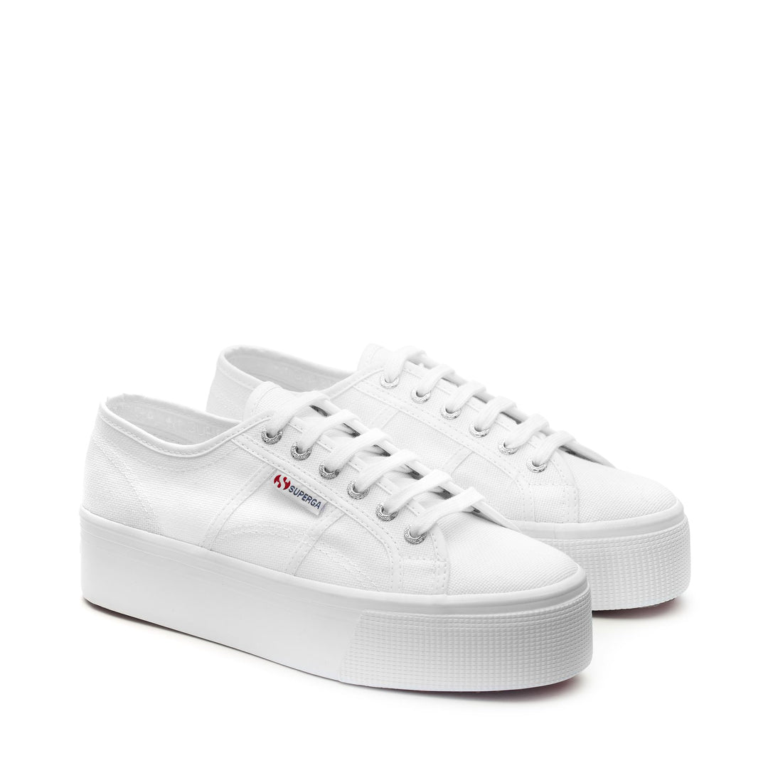 SUPERGA S9111LW 2790-PLATFORM 772 tela+bianco 901