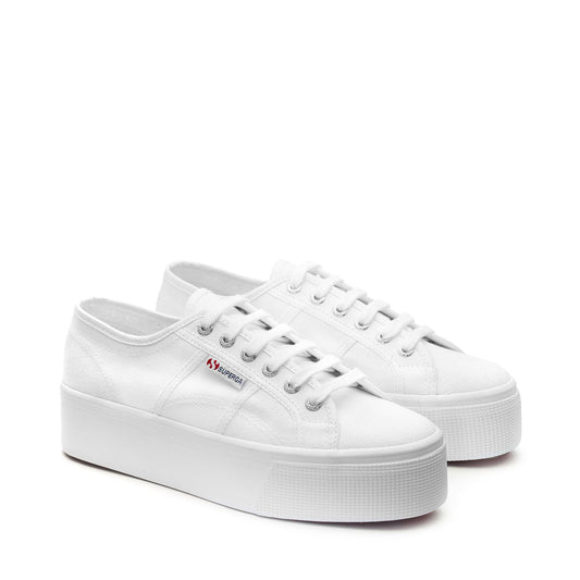 SUPERGA S9111LW 2790-PLATFORM 772 tela+bianco 901