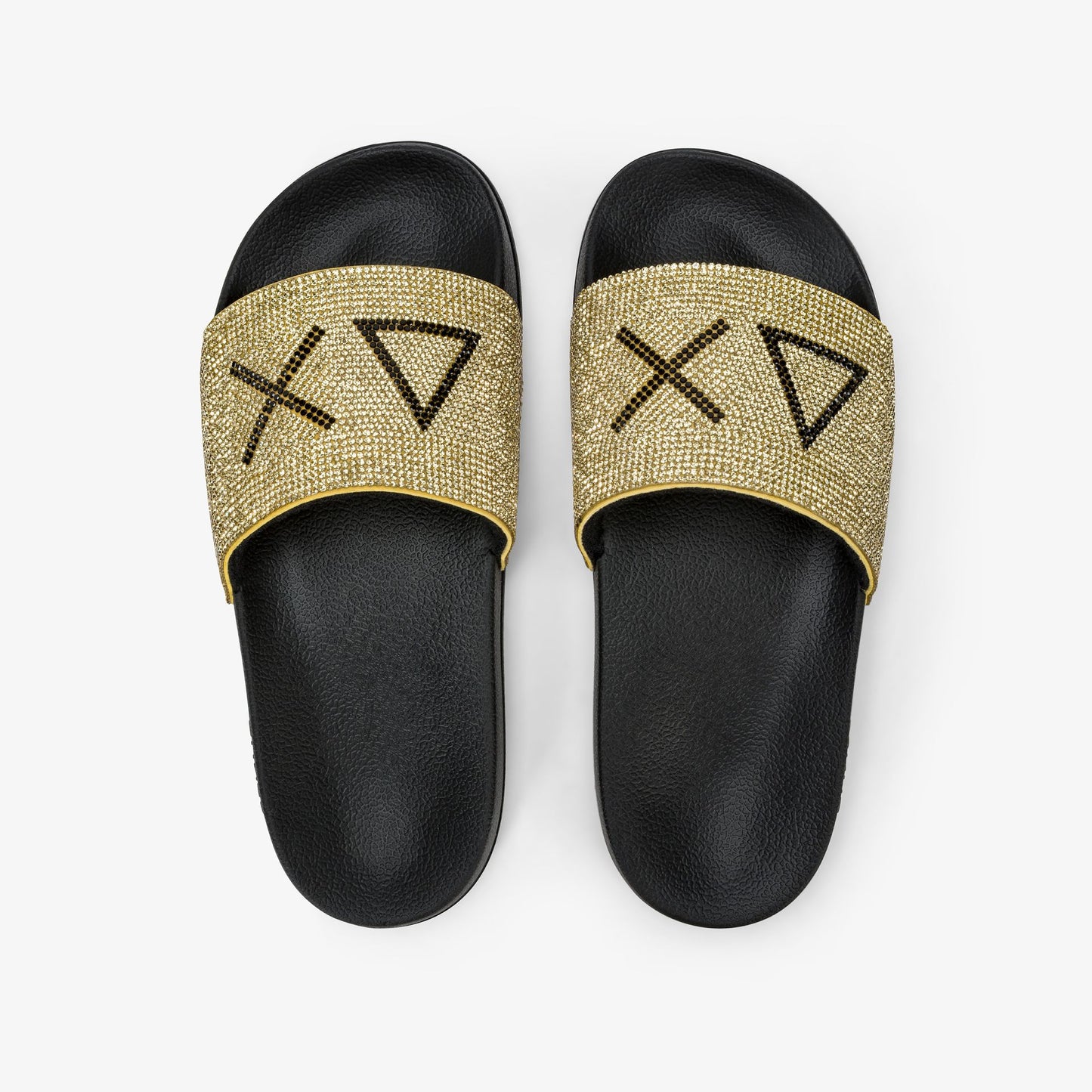 SUN68 X36211 SLIPPERS STRASS LOGO 558 sint+oro 1143