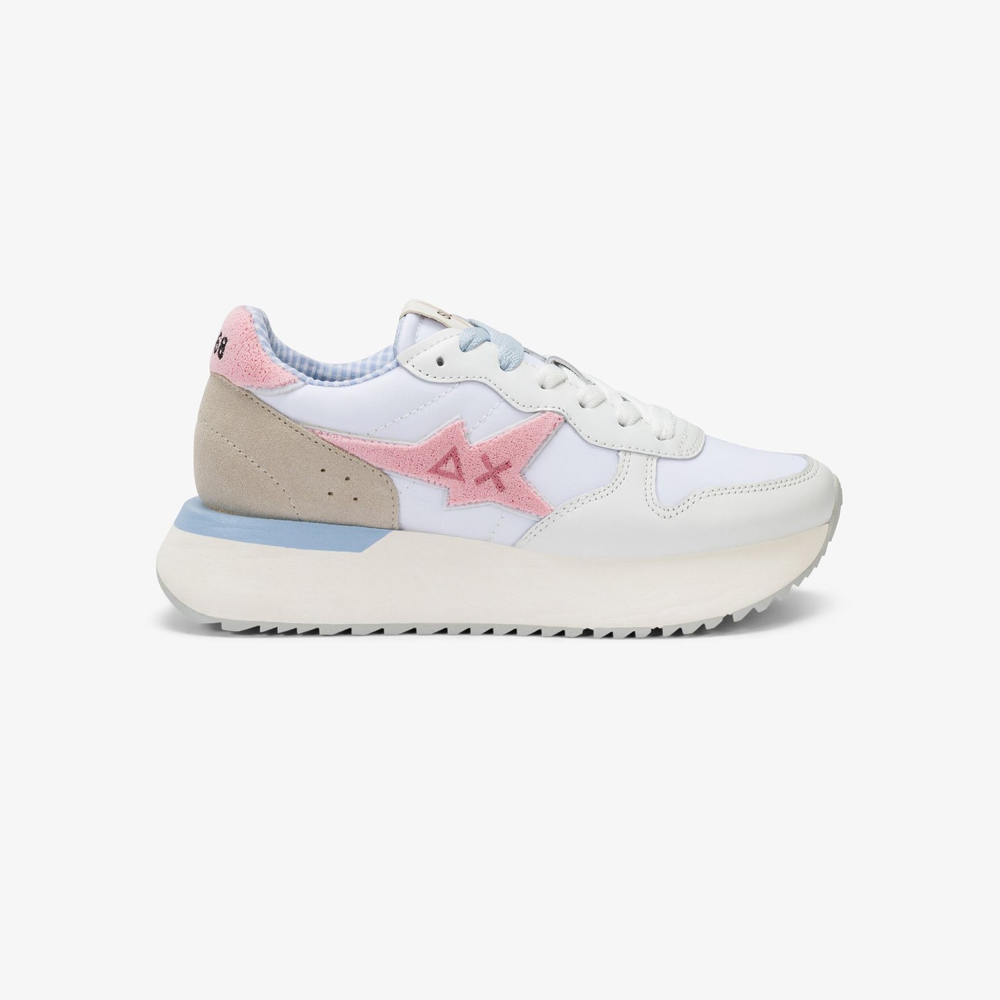 SUN68 Z36222 BIG STARGIRL SPONGEE LOGO 332 scam-tela+bianco-rosa 0104