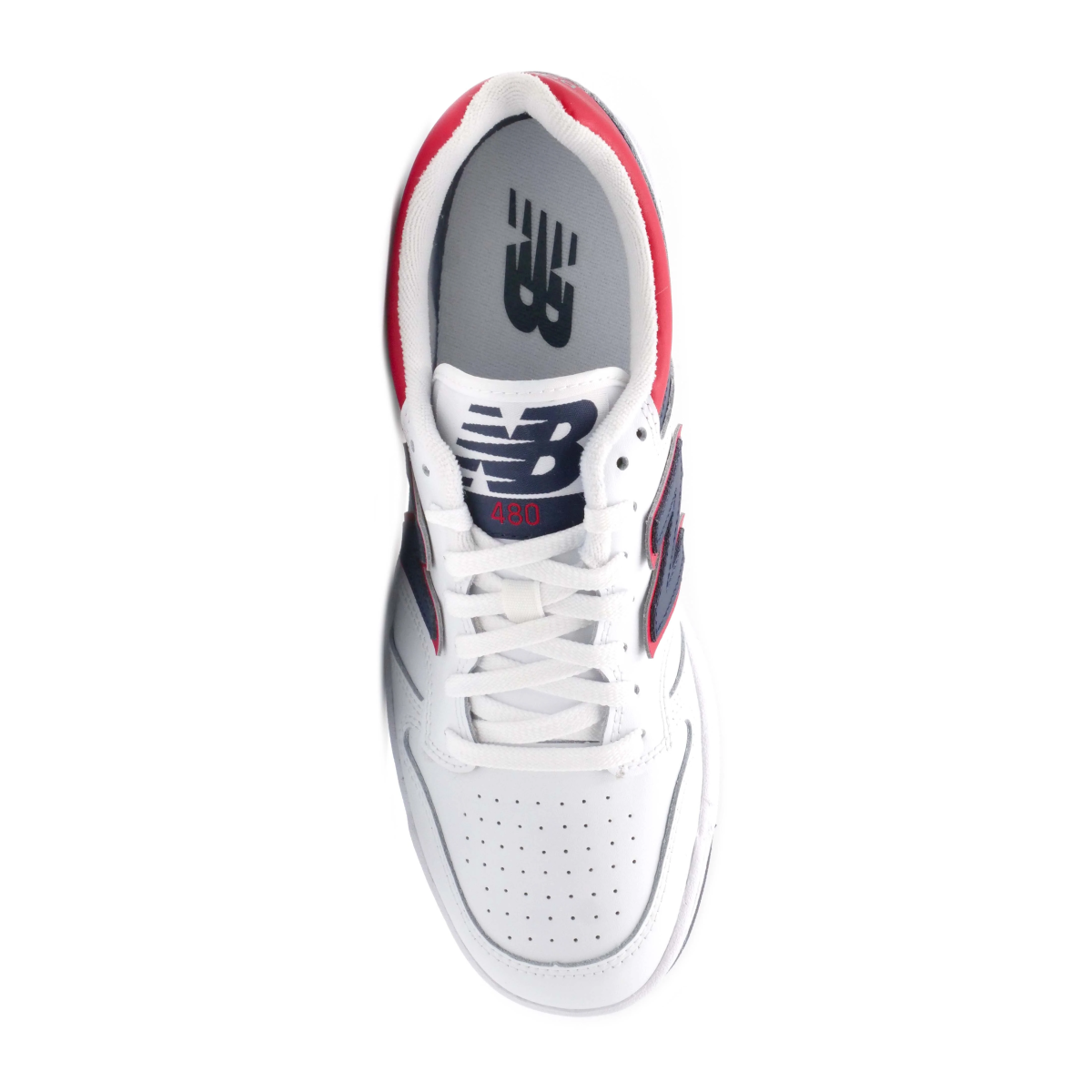 NEW BALANCE BB480 112 pelle bianco blu rosso LNR Baracchino