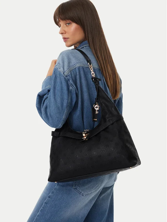 GUESS HWPD97 46010 ELLA LOGO 661 stamp+nero BLO