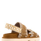 MOU 461001A BIO SANDAL SUEDE MET LOGO 334 scam+cuoio COG