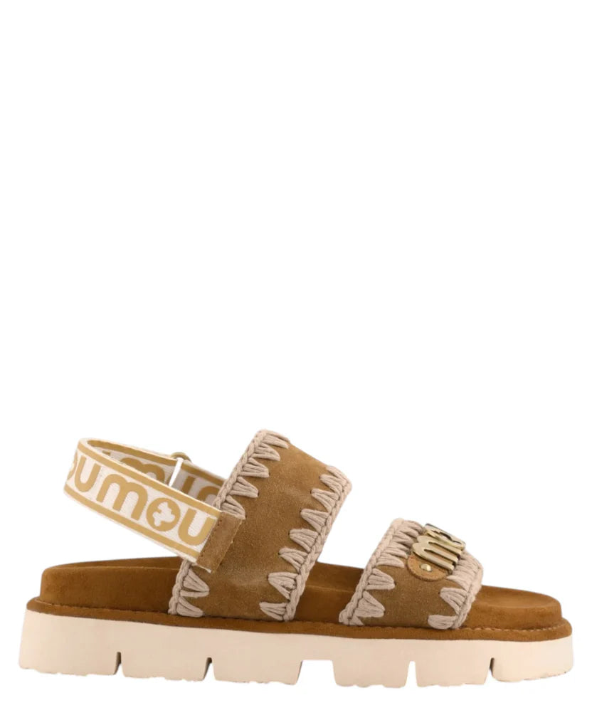 MOU 461001A BIO SANDAL SUEDE MET LOGO 334 scam+cuoio COG
