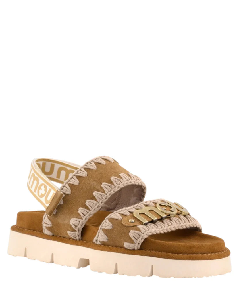 MOU 461001A BIO SANDAL SUEDE MET LOGO 334 scam+cuoio COG