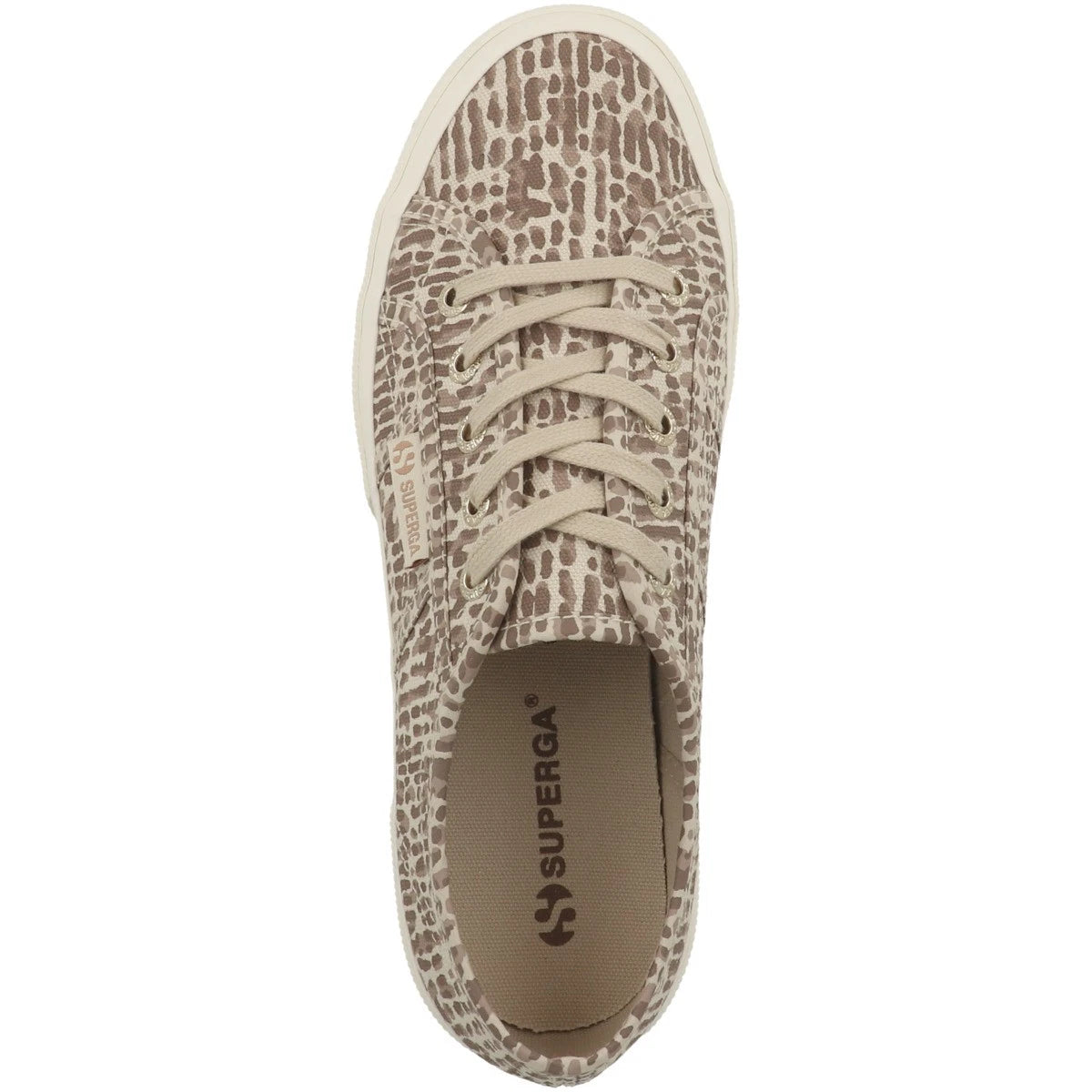 SUPERGA S8144NW 2750-JAGUAR PRINT 663 stamp+beige AD6