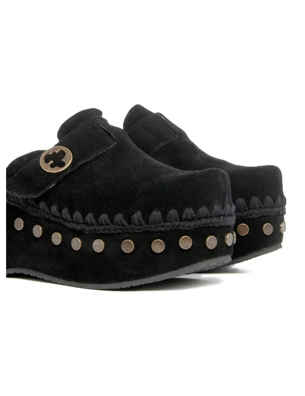 MOU 611004A CLOG LEATHER OVERSTITCHING 331 scam+nero BKBK