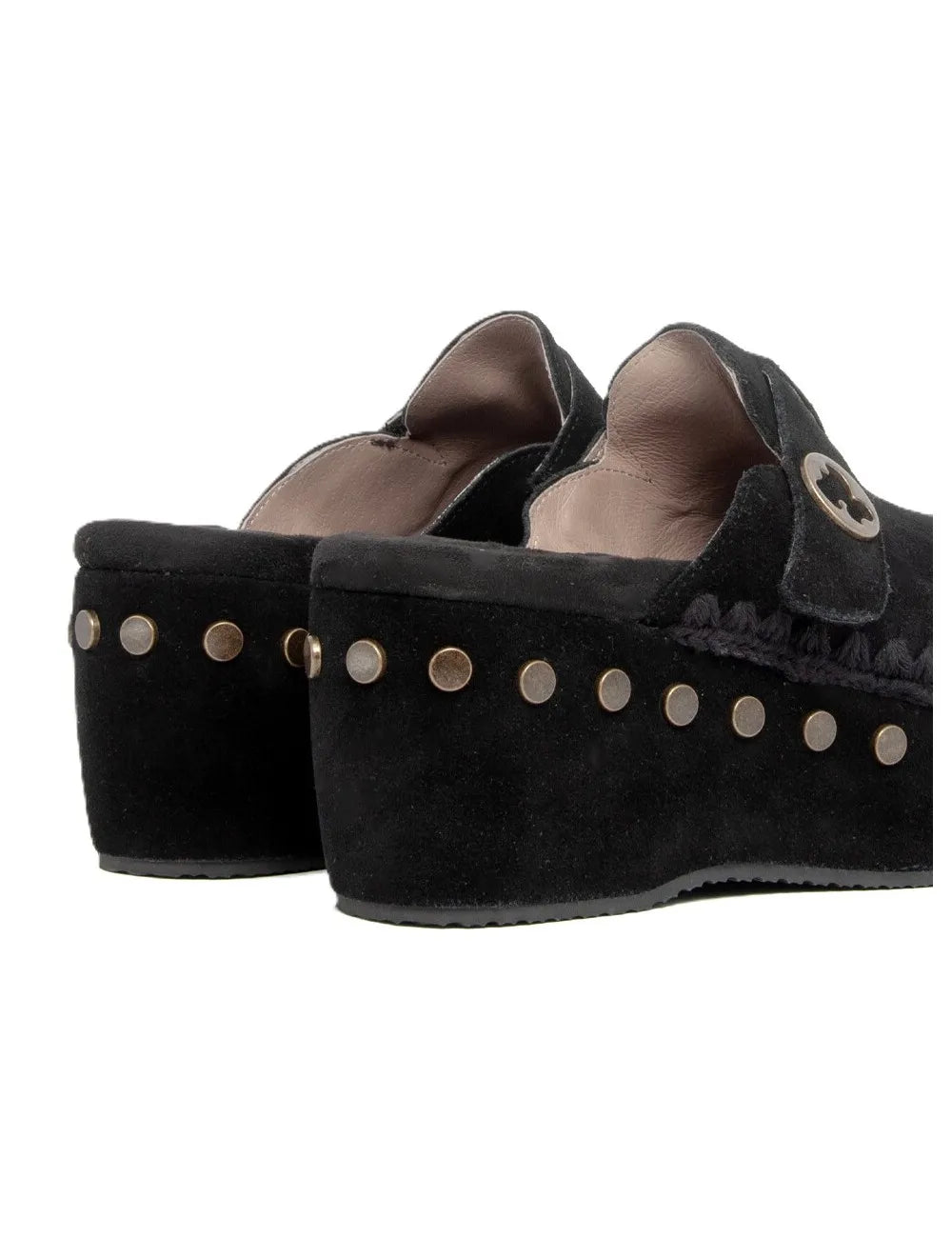 MOU 611004A CLOG LEATHER OVERSTITCHING 331 scam+nero BKBK