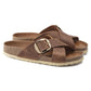 BIRKENSTOCK SIENA BIG BUCKLE OILED LEATHER 1020165 COGNAC